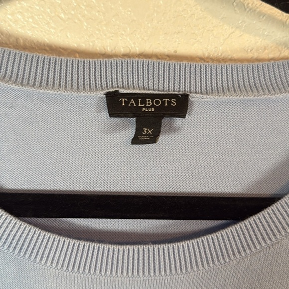 Talbots Blue Bo Voyage Crew Knit Sweater Size 3X - Picture 3 of 7